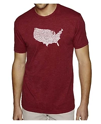 La Pop Art Men's Premium Word T-Shirt - The Star Spangled Banner