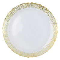 Vietri Rufolo Glass Gold Round Platter