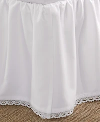 Laura Ashley Crochet Ruffled Cotton Bedskirt