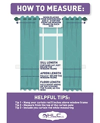 Hlc.me 2 Piece Semi Sheer Voile Window Curtain Drapes Grommet Panels for Bedroom