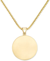 Legacy for Men by Simone I. Smith Men's Crystal Lion Medallion 24" Pendant Necklace in Yellow Ion-Plated Stainless Steel