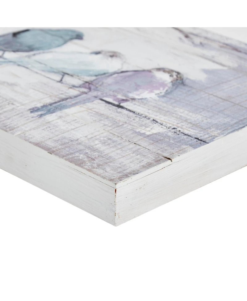 Madison Park Perched Birds Hand Painted Wood Plank