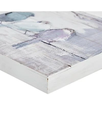 Madison Park Perched Birds Hand Painted Wood Plank