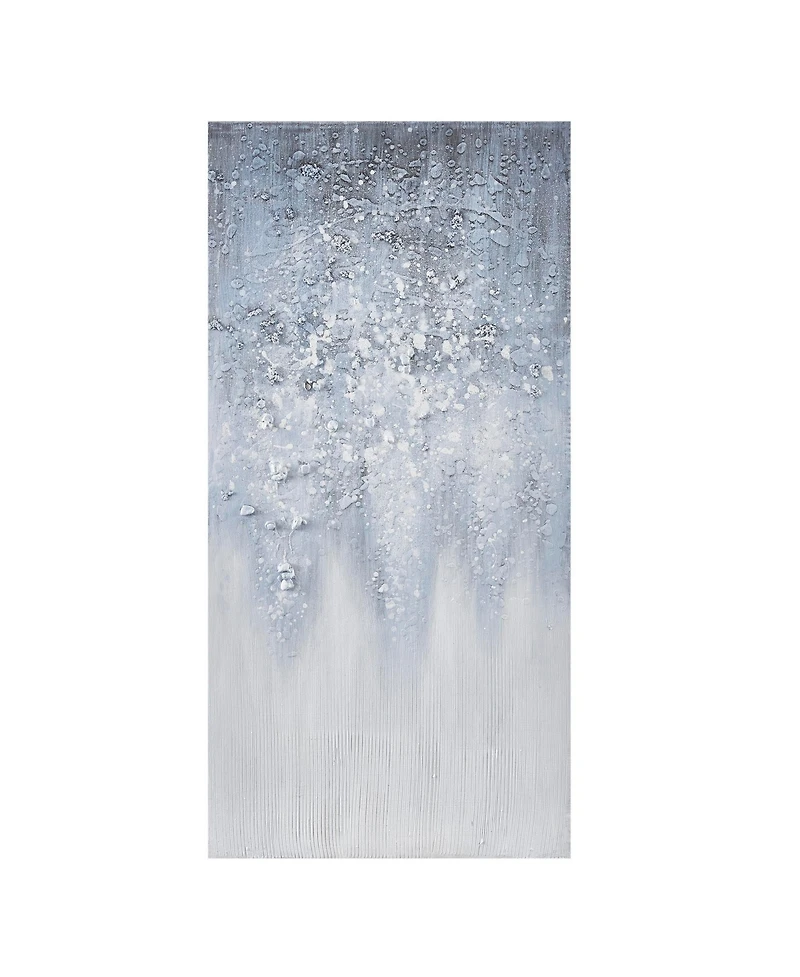 Madison Park Winter Glaze Heavy Textured Canvas with Glitter Embellishment 2-Pc Set