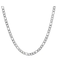Steeltime Men's Stainless Steel Figaro Chain Link Necklace