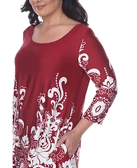 White Mark Plus Yanette Tunic Top