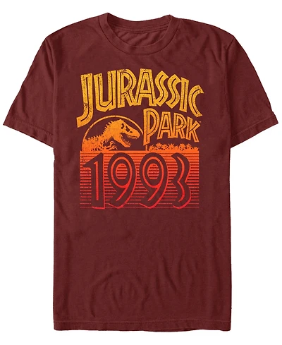 Jurassic Park Men's Retro Logo 1993 Short Sleeve T-Shirt