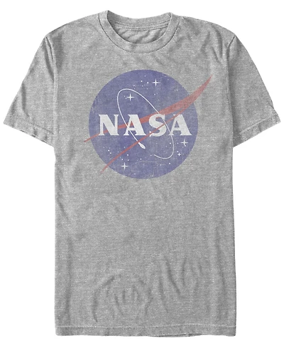 Nasa Men's Vintage-Like Faded Logo Short Sleeve T-Shirts