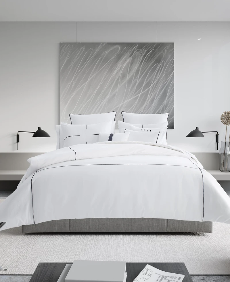 Vera Wang Zig Zag Cotton Sateen 3-Pc. Duvet Cover Set, Queen