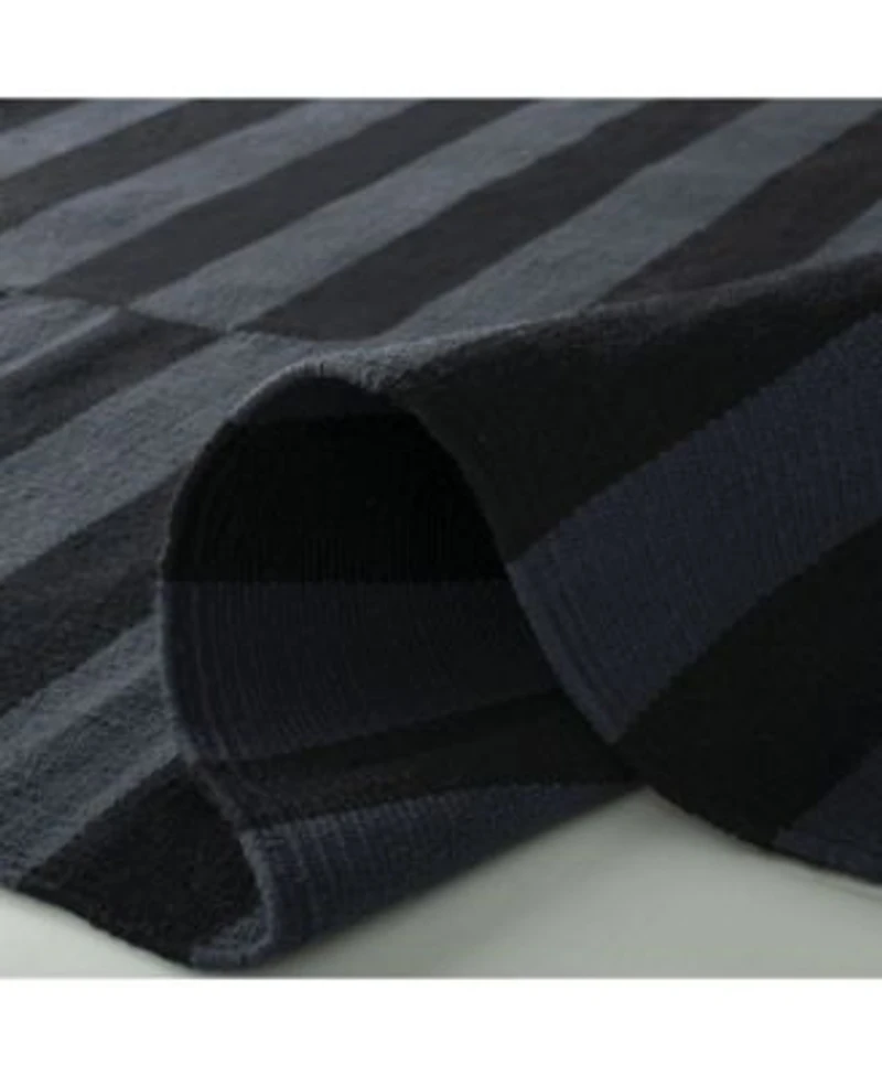 Lauren Ralph Lauren Ludlow Stripe Lrl7350e Onyx Area Rug Collection