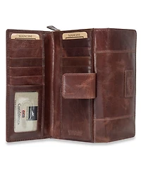 Mancini Casablanca Collection Rfid Secure Ladies Clutch Wallet