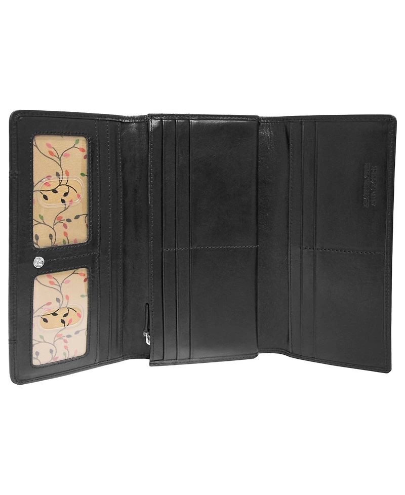 Mancini Casablanca Collection Rfid Secure Ladies Trifold Wallet