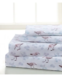 Universal Home Fashions Seaside Resort Beach Birds Sheet Set, Queen