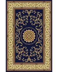 Closeout! Km Home 1419/1341/Navy Navelli Blue 5'5" x 8'3" Area Rug