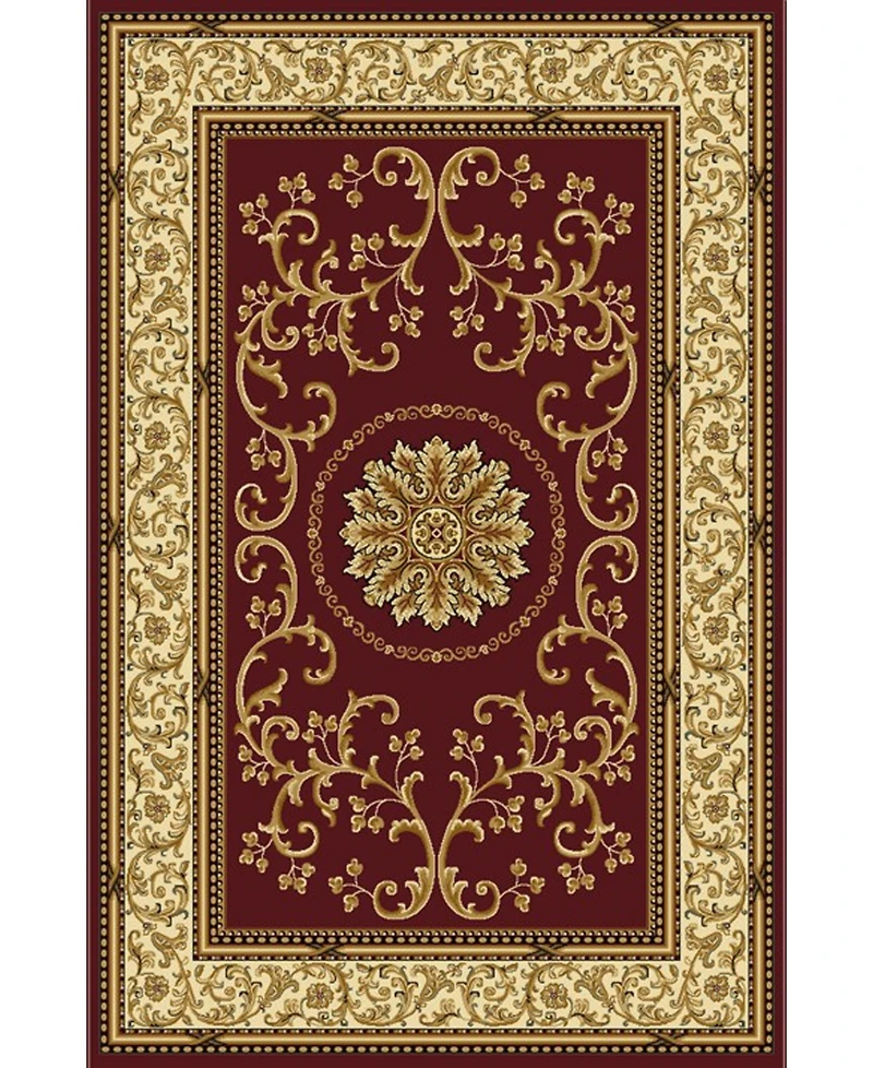 Closeout! Km Home //Burgundy Navelli Red 5'5" x 8'3" Area Rug
