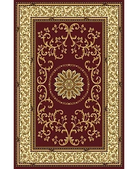 Closeout! Km Home //Burgundy Navelli Red 5'5" x 8'3" Area Rug