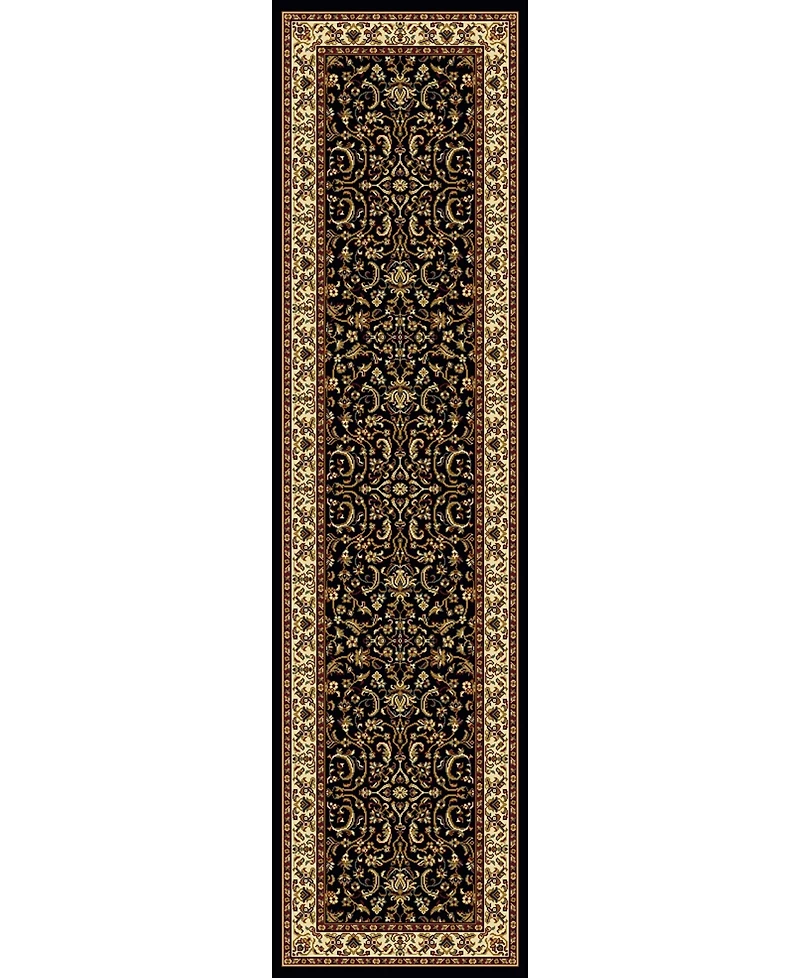 Closeout! Km Home 1318/1523/Black Navelli Black 2'2" x 8' Runner Rug