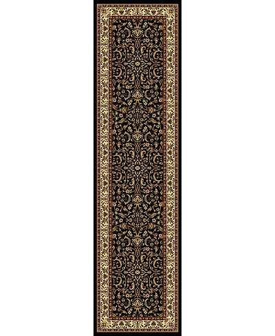 Closeout! Km Home 1318/1523/Black Navelli Black 2'2" x 8' Runner Rug