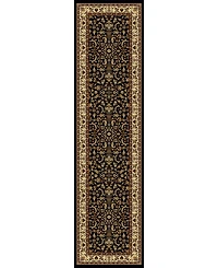 Closeout! Km Home 1318/1523/Black Navelli Black 2'2" x 8' Runner Rug