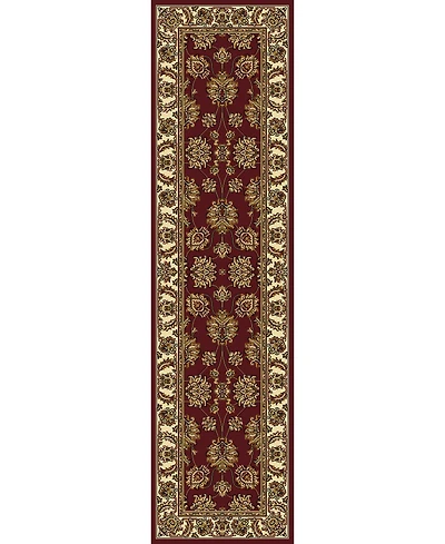 Closeout! Km Home 1330/1234/Burgundy Navelli Red 2'2" x 8' Runner Rug