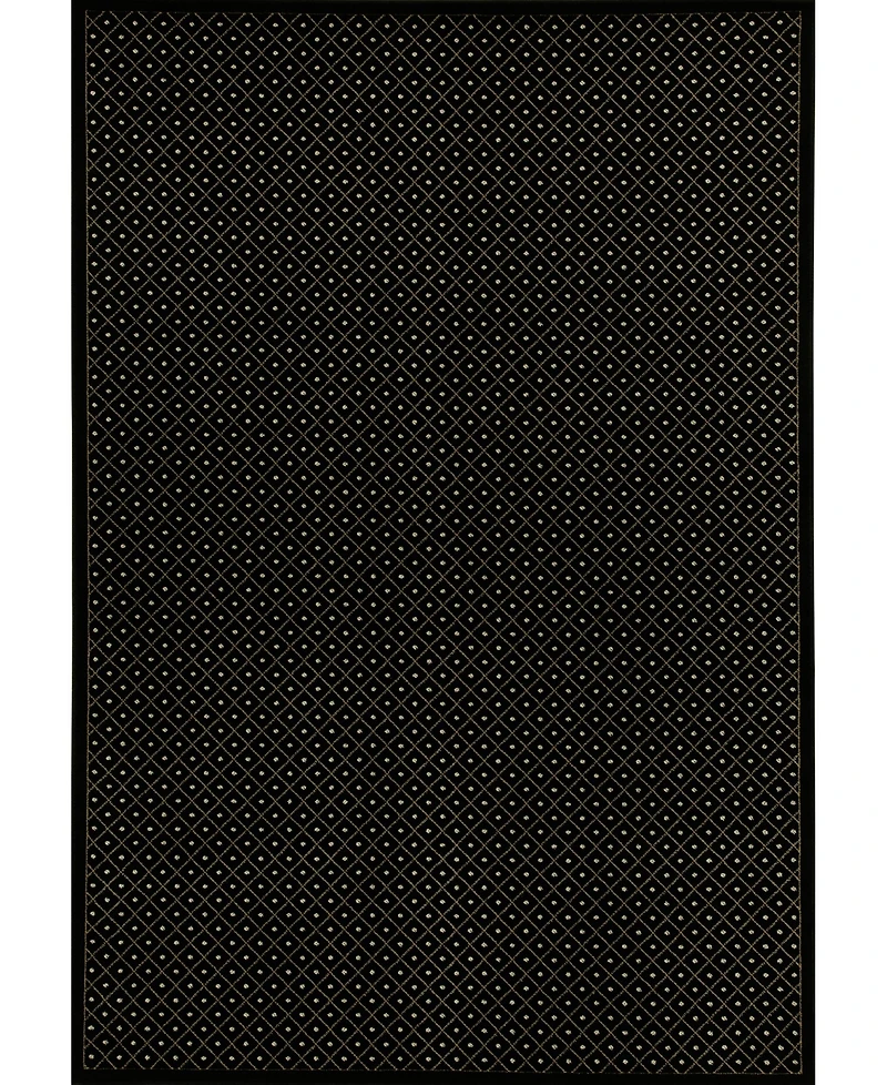 Closeout! Km Home 782/1612/Black Pesaro Black 7'9" x 11' Area Rug