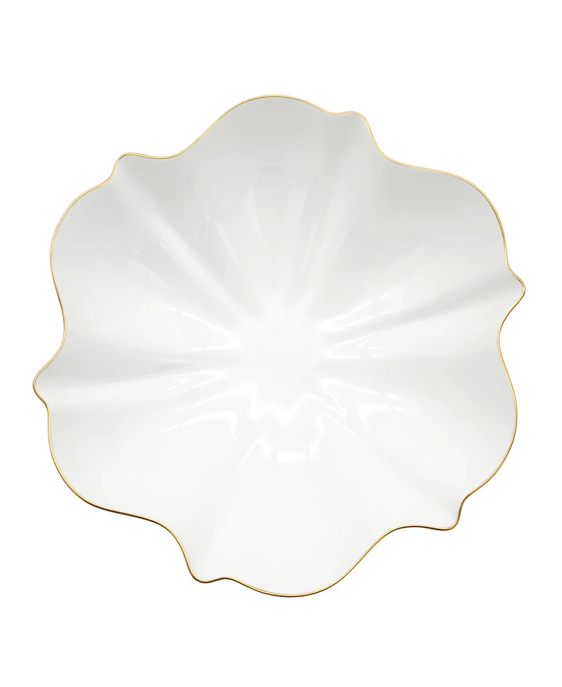 Twig New York Amelie Brushed Gold Rim Serving Bowl