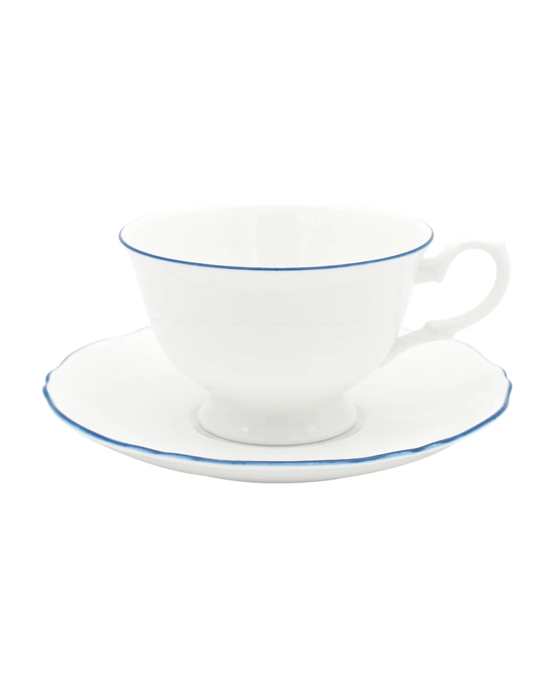 Twig New York Amelie Royal Blue Rim Cup & Saucer
