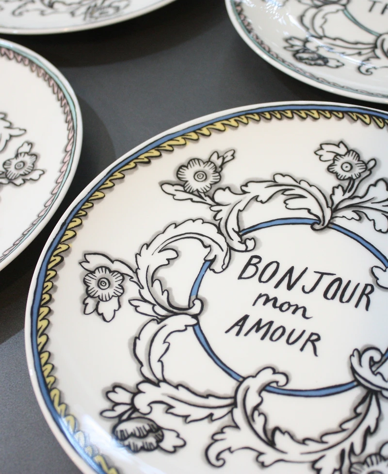 Twig New York Bonjour Mon Amour 8" Salad Plate