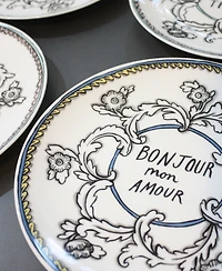 Twig New York Bonjour Mon Amour 8" Salad Plate