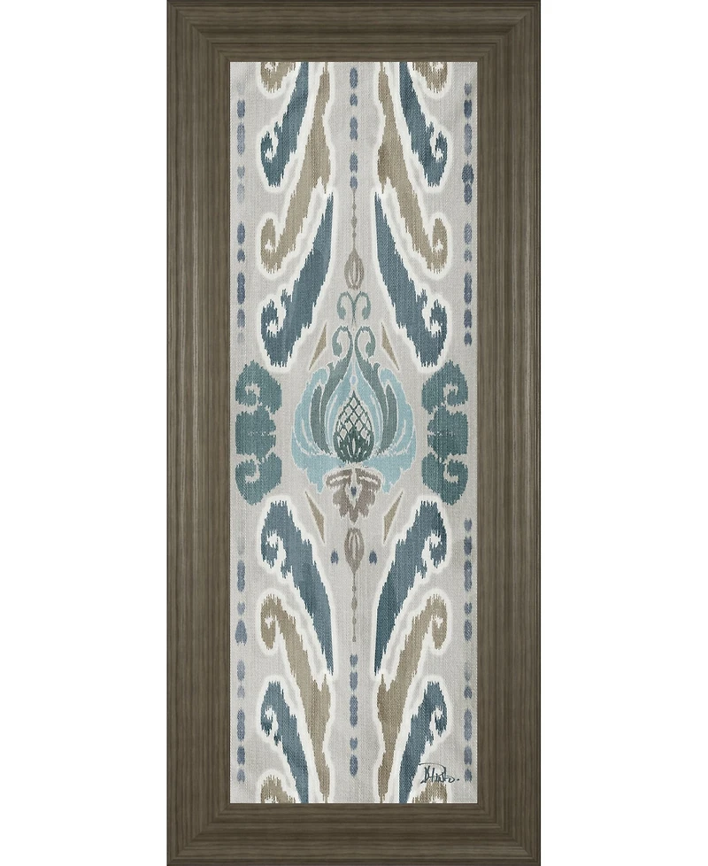 Classy Art A Touch of Flourish I by Patricia Pinto Framed Print Wall Art - 18" x 42"