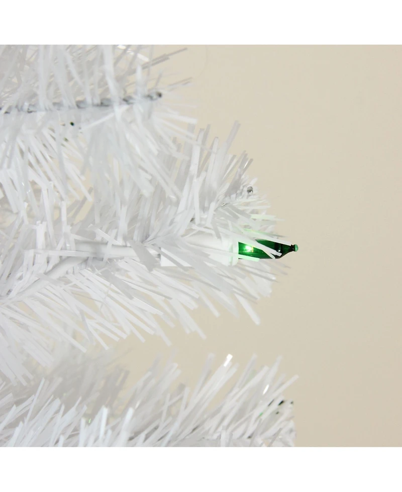 Northlight 4' Pre-Lit White Artificial Christmas Tree with Green Lights