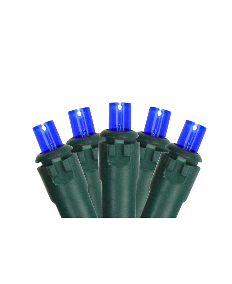 Northlight Set of 50 Blue Led Wide Angle Christmas Lights - Green Wire