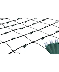 Northlight 4' x 6' Pure White Led Wide Angle Christmas Net Lights - Green Wire