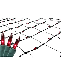 Northlight 4' x 6' Red Mini Incandescent Christmas Net Lights - Green Wire