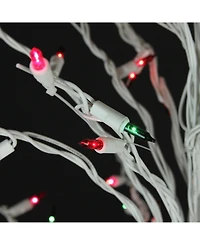 Northlight 6' White Lighted Christmas Cascade Twig Tree Outdoor Decoration - Multi Lights