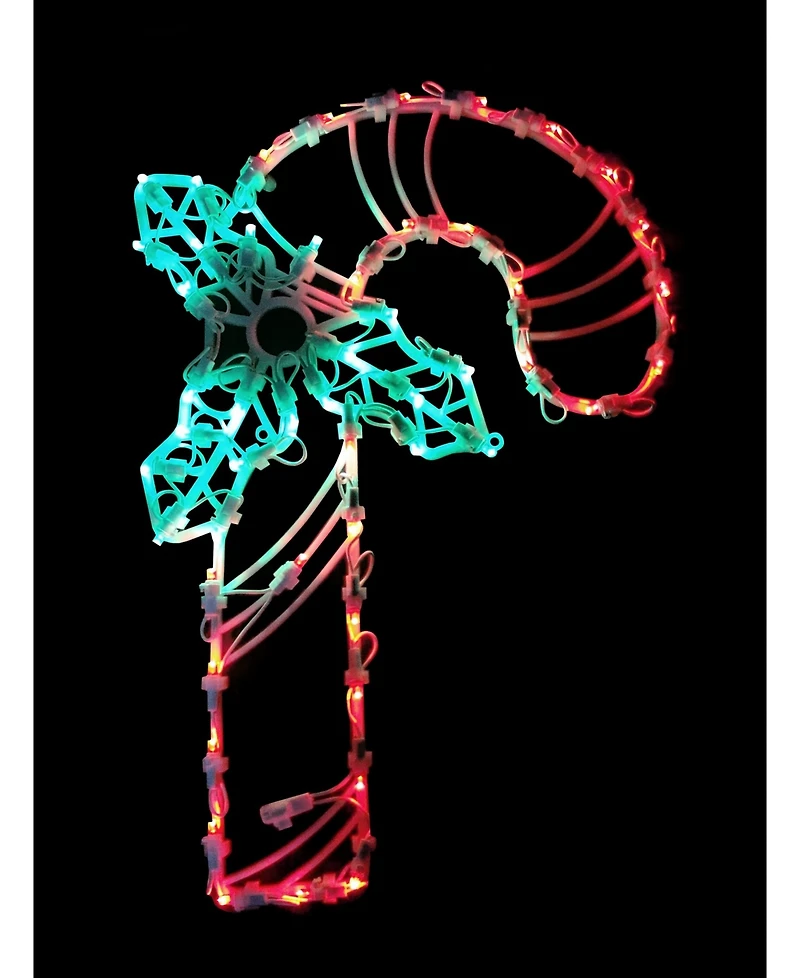 Northlight 18" Led Lighted Candy Cane Christmas Window Silhouette Decoration