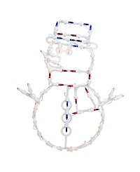 Northlight 18" Lighted Snowman Christmas Window Silhouette Decoration