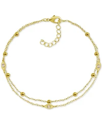And Now This Two-Row Charm Anklet in Gold-Plate