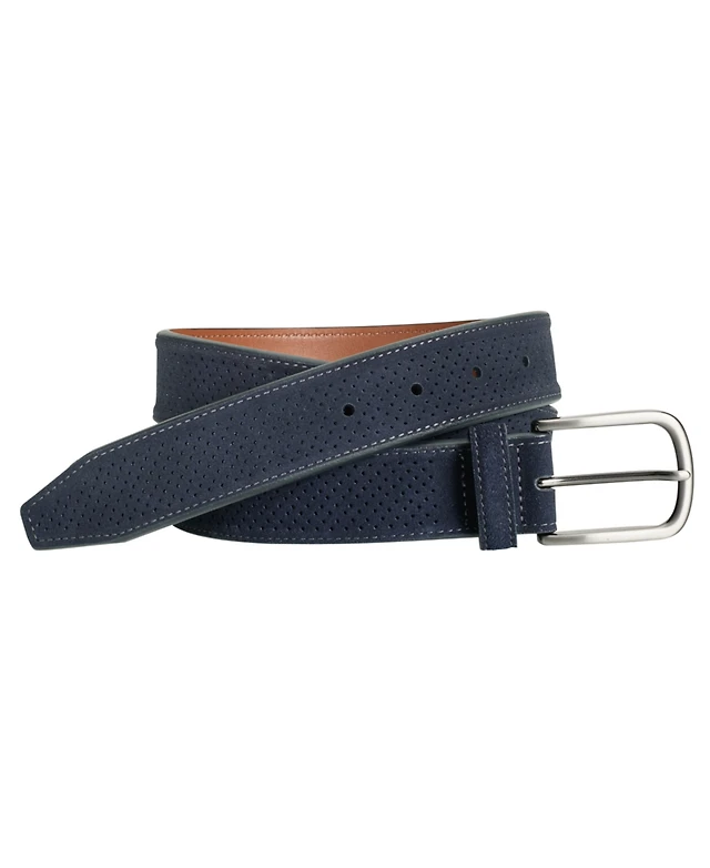 Johnston & Murphy Perfed Suede Belt