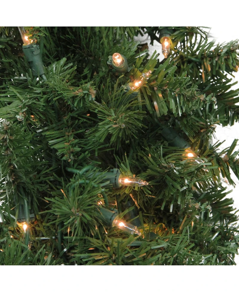 Northlight Pre-Lit Northern Pine Artificial Christmas Wreath - 36-Inch Clear Lights