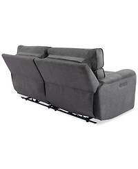Closeout! Hutchenson 2-Pc. Fabric Sectional with 2 Power Headrests