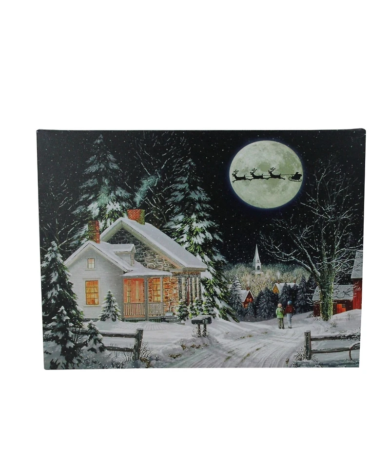 Northlight Led Fibre Optic Lighted Santa Claus Coming To Town Christmas Wall Art