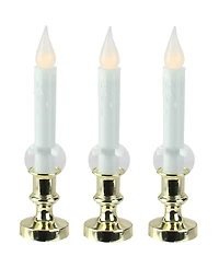 Northlight Set of 3 Battery Operated Led Flickering Window Christmas Candle Lamps 8.5"