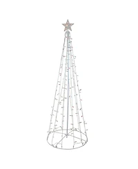 Northlight 6' Red and Green Lighted Twinkling Show Cone Christmas Tree Outdoor Decoration