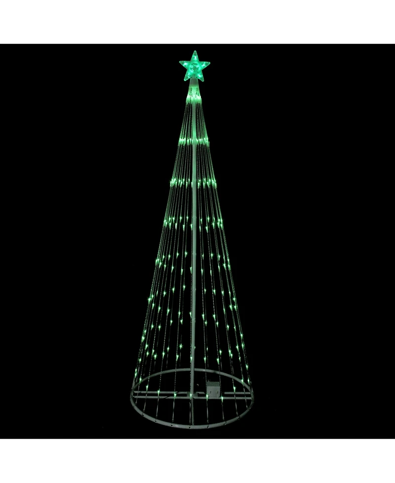Northlight 12' Green Led Lighted Show Cone Christmas Tree Outdoor Decoration