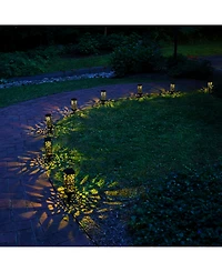 Lumabase Solar Powered Pathway Lights, Set of 4