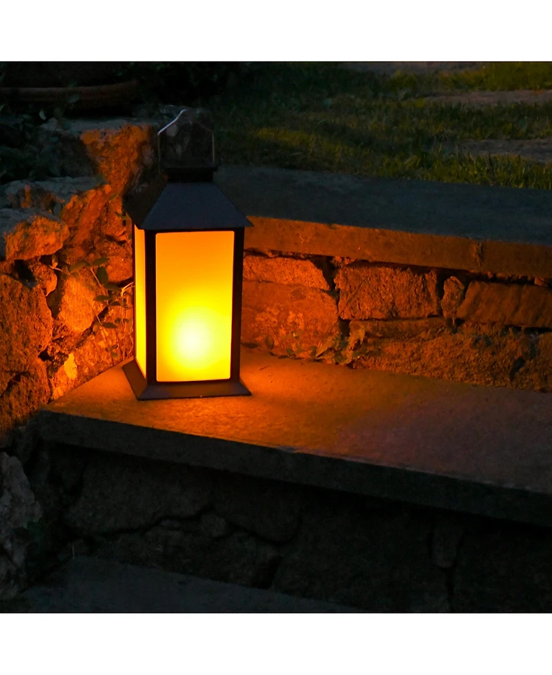 Lumabase Solar Powered Flame Effect Lantern