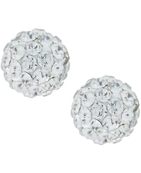 Multicolor Crystal Pave Ball Cluster Stud Earrings in Sterling Silver (Also Available in Silver)
