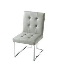 Inspired Home Vanderbilt Upholstered Dining Chair with Metal Frame Set of 2