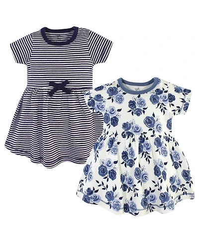 Touched by Nature Big Girls Natural Cotton Dresses Featuring Both Short Long Sleeves
